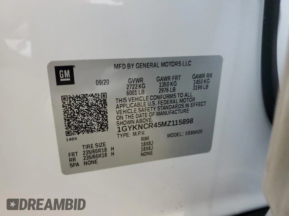 2021 Cadillac XT5 FWD Premium Luxury z VIN 1GYKNCR45MZ115898, wystawiony jako Copart lot #84931364 z przebiegiem 43 960 mil mil oraz Czysty tytuł • Clean title. Historia ofert i sprzedaży dostępna na DreamBid. Obrazek 13.