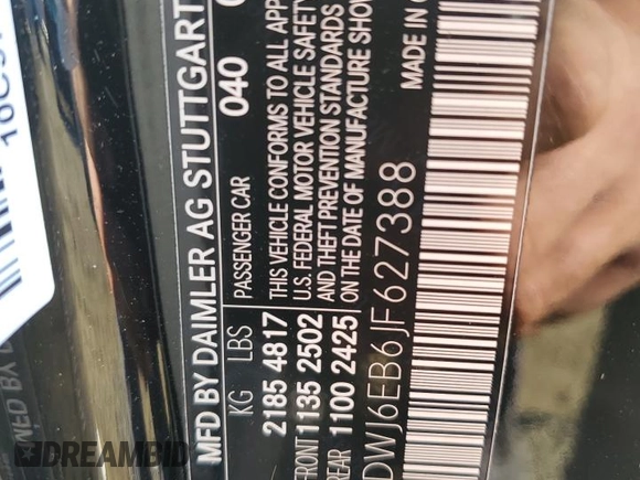 2018 Mercedes-Benz C 43 AMG with VIN WDDWJ6EB6JF627388, listed as a Copart auction lot 77531744 with 72,643 mi miles and Salvage Title. Bid and sale history available at DreamBid. Image 12.