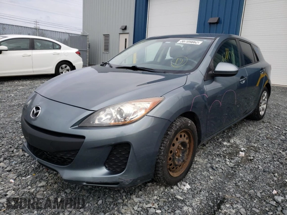 2012 Mazda 3 GX with VIN JM1BL1KFXC1532250, listed as a Copart auction lot 38709862 with 121,173 mi miles and Salvage Title. Bid and sale history available at carsss.com. Image 2.