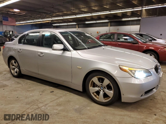 2007 BMW 5 Series 530i with VIN WBANE73597CM50002, listed as a Copart auction lot 83664944 with 205,201 mi miles and Clean Title. Bid and sale history available at DreamBid. Image 4.