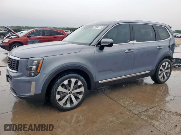 2022 Kia Telluride EX with VIN 5XYP34HC7NG243155, listed as a Copart auction lot 55508125 with 55,033 mi miles and Salvage title. Bid and sale history available at DreamBid. Image 1.
