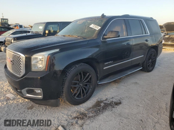 2015 GMC Yukon Denali with VIN 1GKS2CKJ5FR529091, listed as a Copart auction lot 77325934 with 0 mi miles and Clean Title. Bid and sale history available at carsss.com. Image 1.