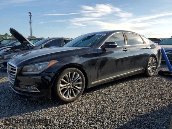 2016 Hyundai Genesis 3.8L with VIN KMHGN4JE8GU107099, listed as a Copart auction lot 73823554 with 0 mi miles and Salvage Title. Bid and sale history available at carsss.com. Image 1.