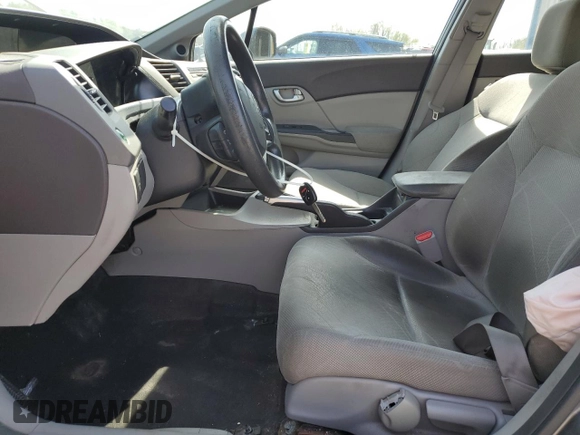 2012 Honda Civic EX with VIN 2HGFB2F83CH311453, listed as a Copart auction lot 55051765 with 242,944 mi miles and Salvage Title. Bid and sale history available at DreamBid. Image 7.