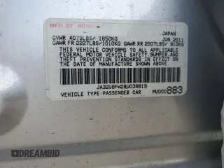 2011 Mitsubishi Lancer GTS with VIN JA32U8FW2BU039819, listed as a Copart auction lot 50185015 with 114,245 mi miles and Salvage Title. Bid and sale history available at carsss.com. Image 14.