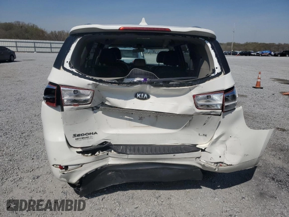 2017 Kia Sedona LX with VIN KNDMB5C14H6237144, listed as a Copart auction lot 51140465 with 128,356 mi miles and Salvage Title. Bid and sale history available at carsss.com. Image 6.