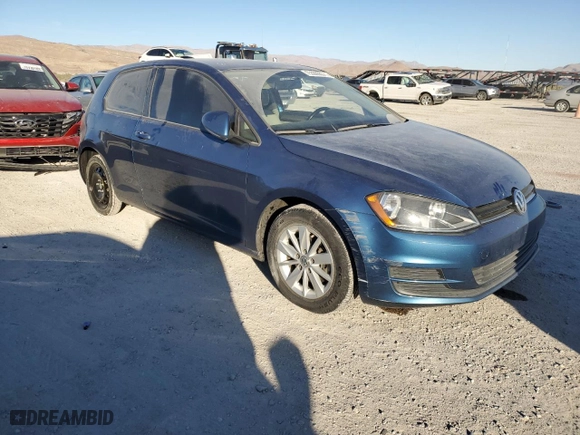 2015 Volkswagen Golf TSI S with VIN 3VW917AUXFM080022, listed as a Copart auction lot 75330503 with 68,688 mi miles and Salvage Title. Bid and sale history available at carsss.com. Image 4.