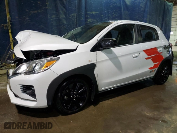 2023 Mitsubishi Mirage Black Edition with VIN ML32AWHJ3PH006444, listed as a Copart auction lot 42985065 with 15,858 mi miles and Clean title. Bid and sale history available at DreamBid. Image 1.