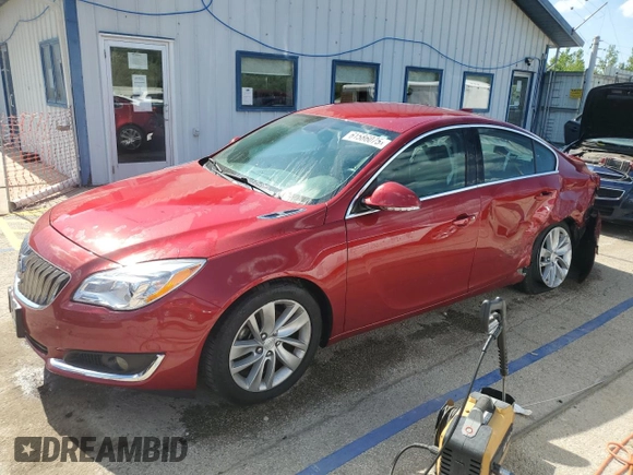 2015 Buick Regal Premium I with VIN 2G4GN5EX2F9134148, listed as a Copart auction lot 61586075 with 94,263 mi miles and Salvage title. Bid and sale history available at DreamBid. Image 1.