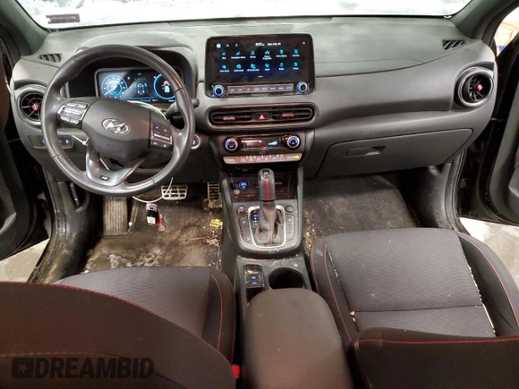 2022 Hyundai Kona N Line with VIN KM8K3CA35NU838465, listed as a Copart auction lot 44417115 with 91,217 mi miles and Salvage Title. Bid and sale history available at carsss.com. Image 8.