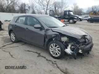2013 Mazda 3 i Touring with VIN JM1BL1LPXD1833531, listed as a Copart auction lot 46881095 with 166,529 mi miles and Salvage Title. Bid and sale history available at carsss.com. Image 4.