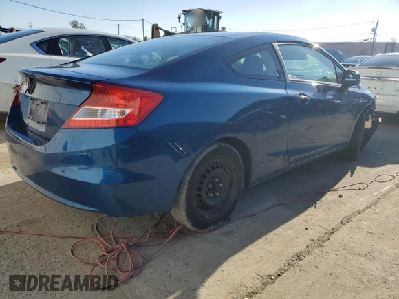 2012 Honda Civic Cpe LX with VIN 2HGFG3B57CH547090, listed as a Copart auction lot 45336665 with 218,434 mi miles and Clean Title. Bid and sale history available at carsss.com. Image 3.