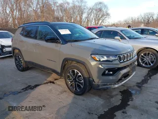 2023 Jeep Compass Limited with VIN 3C4NJDCN6PT567277, listed as a IAAI auction lot 41412097 with 35,502 mi miles and . Bid and sale history available at carsss.com. Image 1.