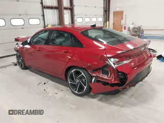2023 Hyundai Elantra N Line z VIN KMHLR4AF1PU433094, wystawiony jako IAAI lot #41963748 z przebiegiem 25 685 mil mil oraz . Historia ofert i sprzedaży dostępna na DreamBid. Obrazek 3.