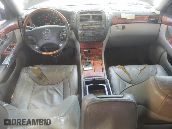 2004 Lexus LS 430 with VIN JTHBN36F340161034, listed as a Copart auction lot 51734645 with 238,695 mi miles and Salvage Title. Bid and sale history available at DreamBid. Image 8.