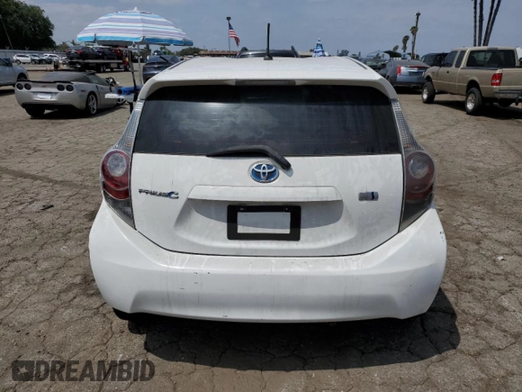2012 Toyota Prius One with VIN JTDKDTB3XC1015531, listed as a Copart auction lot 54593835 with 186,487 mi miles and Salvage Title. Bid and sale history available at DreamBid. Image 6.