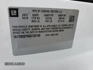 2016 Chevrolet Corvette 1LT with VIN 1G1YB2D76G5122190, listed as a Copart auction lot 66334334 with 32,918 mi miles and Salvage Title. Bid and sale history available at carsss.com. Image 15.