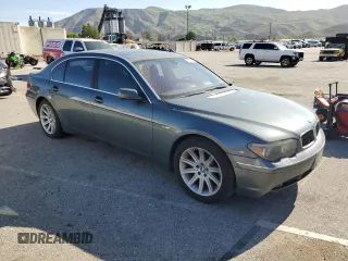 2002 BMW 7 Series 745Li with VIN WBAGN63422DR03230, listed as a Copart auction lot 47386325 with 187,235 mi miles and Salvage Title. Bid and sale history available at carsss.com. Image 4.