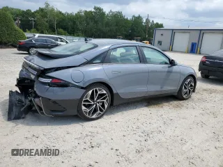 2023 Hyundai IONIQ 6 SEL with VIN KMHM34AC3PA037651, listed as a Copart auction lot 65140724 with 1,461 mi miles and Salvage Title. Bid and sale history available at carsss.com. Image 3.