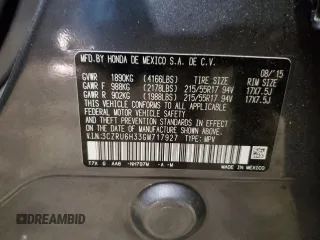 2016 Honda HR-V LX with VIN 3CZRU6H33GM717927, listed as a Copart auction lot 50055855 with 79,663 mi miles and Clean Title. Bid and sale history available at carsss.com. Image 14.