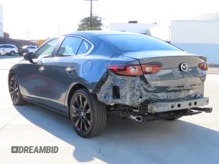 2025 Mazda 3 S Carbon Edition with VIN 3MZBPBCM5SM456474, listed as a Copart auction lot 47440055 with 3,617 mi miles and Clean Title. Bid and sale history available at DreamBid. Image 4.