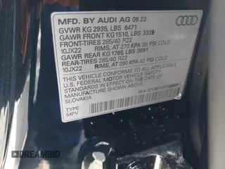 2023 Audi Q8 Premium Plus с VIN WA1EVBF14PD035947, выставлен на аукционе IAAI как лот 41506954 с пробегом 9 153 миль миль и . История ставок и продаж доступна на DreamBid. Изображение 9.