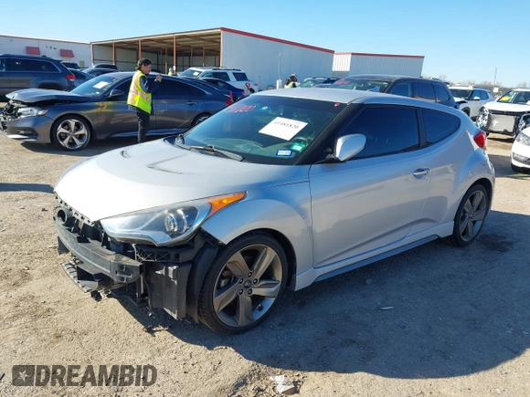 2013 Hyundai Veloster Turbo with VIN KMHTC6AE6DU162372, listed as a IAAI auction lot 41481820 with 105,650 mi miles and . Bid and sale history available at DreamBid. Image 17.