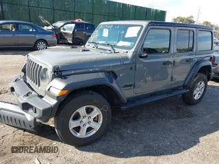 2022 Jeep Wrangler Unlimited Willys with VIN 1C4HJXDN2NW267658, listed as a IAAI auction lot 41858229 with 24,307 mi miles and . Bid and sale history available at DreamBid. Image 2.