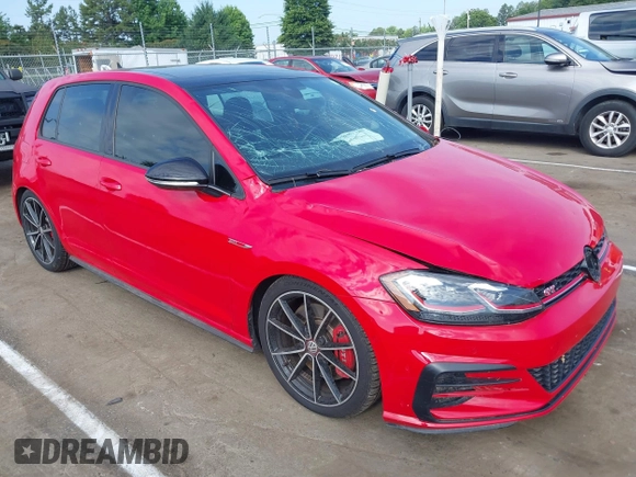 2021 Volkswagen Golf GTI S with VIN 3VW5T7AU5MM011549, listed as a IAAI auction lot 39687780 with 24,872 mi miles. Bid and sale history available at carsss.com. Image 1.