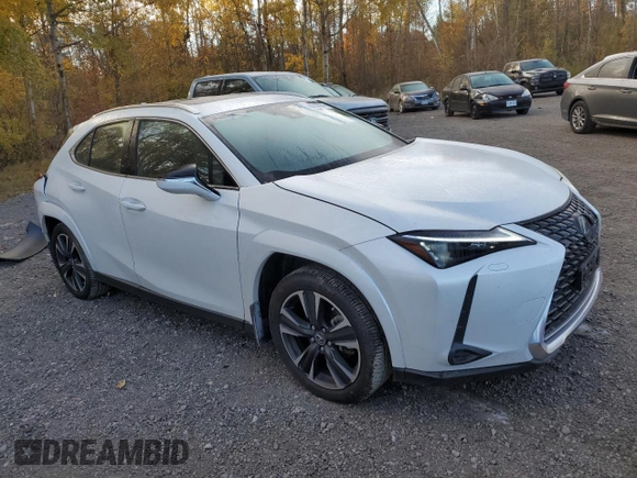 2024 Lexus UX 250h Premium with VIN JTHP9JBHXR2077083, listed as a Copart auction lot 76112004 with 22,385 mi miles and Salvage title. Bid and sale history available at DreamBid. Image 4.