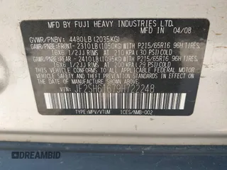 2009 Subaru Forester X z VIN JF2SH61679H722248, wystawiony jako IAAI lot #42609270 z przebiegiem 200 295 mil mil oraz . Historia ofert i sprzedaży dostępna na DreamBid. Obrazek 9.