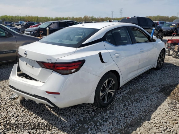 2023 Nissan Sentra SV with VIN 3N1AB8CVXPY325214, listed as a Copart auction lot 51970965 with 9,544 mi miles and Salvage Title. Bid and sale history available at DreamBid. Image 3.
