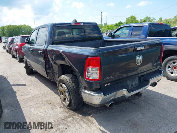 2019 Ram 1500 Big Horn with VIN 1C6SRFFT7KN720010, listed as a IAAI auction lot 42276072 with 191,595 mi miles and . Bid and sale history available at DreamBid. Image 3.