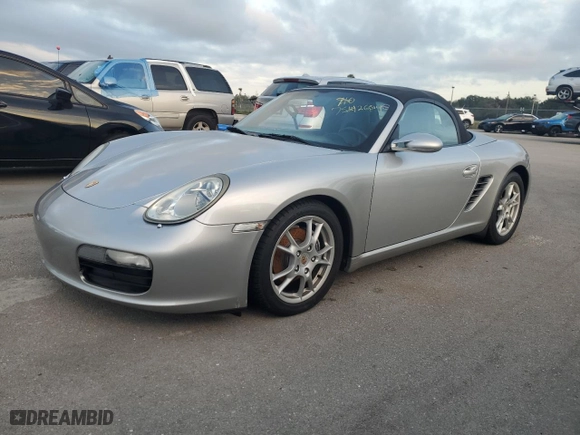 2006 Porsche Boxster with VIN WP0CA29806S710172, listed as a Copart auction lot 75426514 with 0 mi miles and Salvage Title. Bid and sale history available at carsss.com. Image 1.