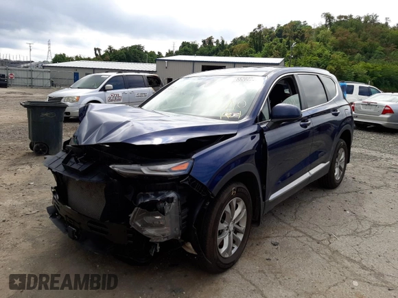 2020 Hyundai Santa Fe SE with VIN 5NMS2CAD0LH180221, listed as a Copart auction lot 55202262 with 0 mi miles. Bid and sale history available at carsss.com. Image 2.