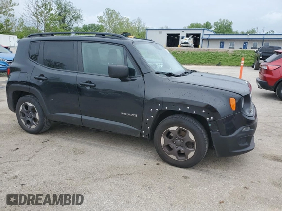 2017 Jeep Renegade Sport with VIN ZACCJAAB6HPF81011, listed as a Copart auction lot 55580935 with 150,743 mi miles and Salvage title. Bid and sale history available at DreamBid. Image 4.