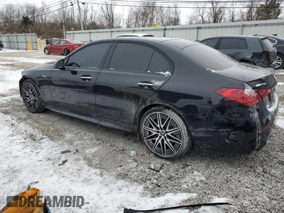2023 Mercedes-Benz C 43 AMG z VIN W1KAF8HB9PR126036, wystawiony jako Copart lot #46074835 z przebiegiem 12 163 mil mil oraz Szkoda całkowita • Salvage title. Historia ofert i sprzedaży dostępna na DreamBid. Obrazek 2.