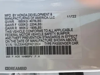 2023 Acura Integra Technology with VIN 19UDE4H62PA013504, listed as a Copart auction lot 57128995 with 7,913 mi miles and Salvage title. Bid and sale history available at DreamBid. Image 12.