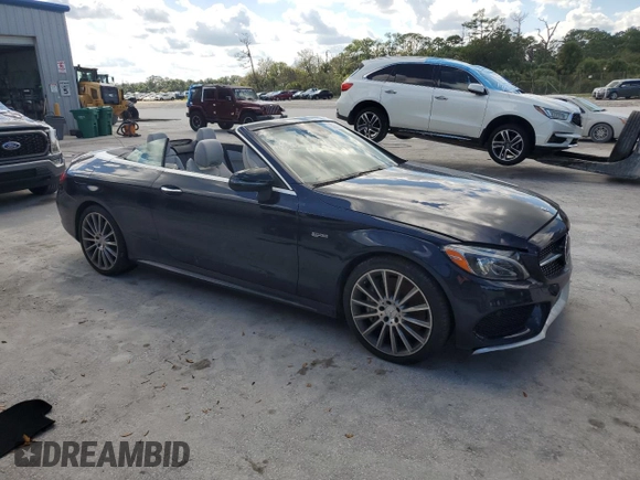 2018 Mercedes-Benz C 43 AMG with VIN WDDWK6EB6JF667015, listed as a Copart auction lot 75165524 with Not provided miles and Non repairable. Bid and sale history available at DreamBid. Image 4.