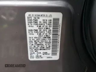 2010 Infiniti FX with VIN JN8AS1MW4AM850747, listed as a Copart auction lot 73314874 with 190,707 mi miles and Salvage Title. Bid and sale history available at DreamBid. Image 14.