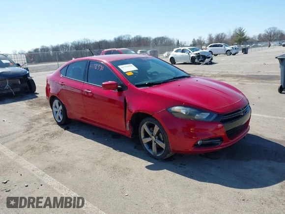 2014 Dodge Dart GT with VIN 1C3CDFEB5ED798644, listed as a IAAI auction lot 41776390 with 114,939 mi miles. Bid and sale history available at carsss.com. Image 1.
