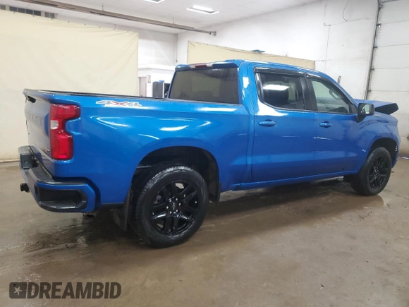 2022 Chevrolet Silverado 1500 RST with VIN 1GCUDEED0NZ601314, listed as a Copart auction lot 47576865 with 0 mi miles and Salvage Title. Bid and sale history available at carsss.com. Image 3.