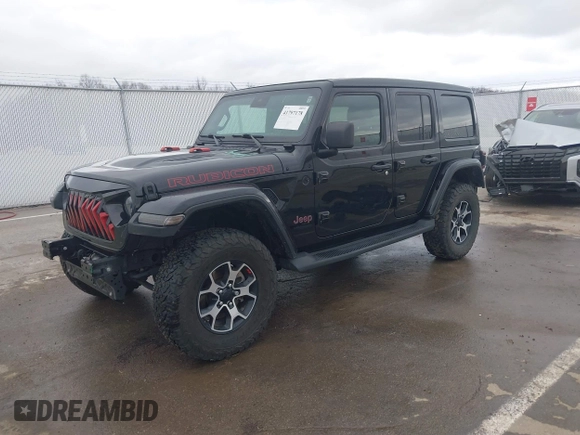 2021 Jeep Wrangler Unlimited Rubicon with VIN 1C4HJXFG8MW775419, listed as a IAAI auction lot 41797178 with 56,166 mi miles. Bid and sale history available at carsss.com. Image 18.