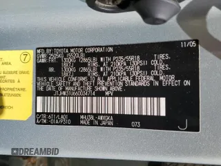 2006 Lexus RX 400h with VIN JTJHW31U660034714, listed as a Copart auction lot 48347105 with 109,176 mi miles and Salvage Title. Bid and sale history available at DreamBid. Image 14.