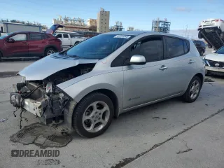 2013 Nissan LEAF SV with VIN 1N4AZ0CP0DC406762, listed as a Copart auction lot 46703895 with 105,689 mi miles and Salvage Title. Bid and sale history available at carsss.com. Image 1.