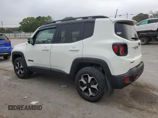 2021 Jeep Renegade Trailhawk z VIN ZACNJDC19MPM30234, wystawiony jako Copart lot #66167334 z przebiegiem 46 075 mil mil oraz Szkoda całkowita • Salvage title. Historia ofert i sprzedaży dostępna na DreamBid. Obrazek 2.