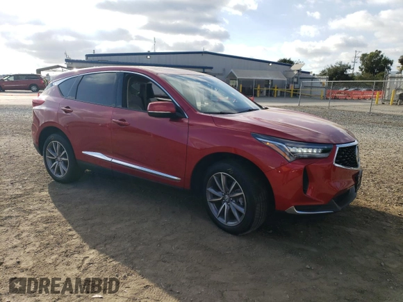 2023 Acura RDX w/Technology Package with VIN 5J8TC2H53PL010869, listed as a Copart auction lot 72406874 with 20,316 mi miles and Salvage Title. Bid and sale history available at carsss.com. Image 4.