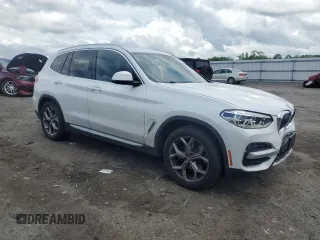 2020 BMW X3 xDrive30i with VIN 5UXTY5C08LLT32459, listed as a Copart auction lot 54904225 with 27,918 mi miles and Salvage Title. Bid and sale history available at DreamBid. Image 4.