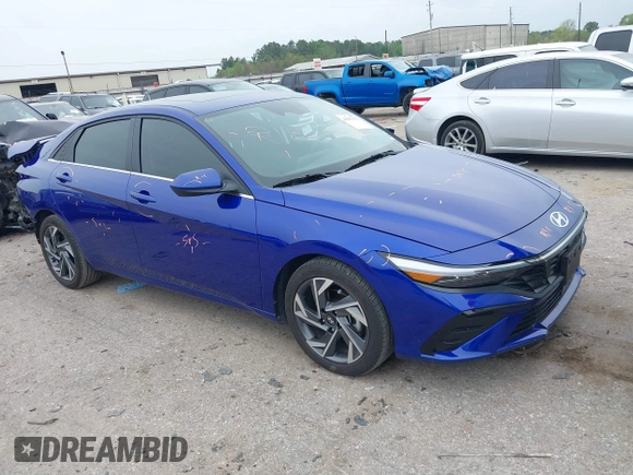 2024 Hyundai Elantra SEL with VIN KMHLS4DGXRU820304, listed as a IAAI auction lot 41895332 with 5,414 mi miles and . Bid and sale history available at DreamBid. Image 1.