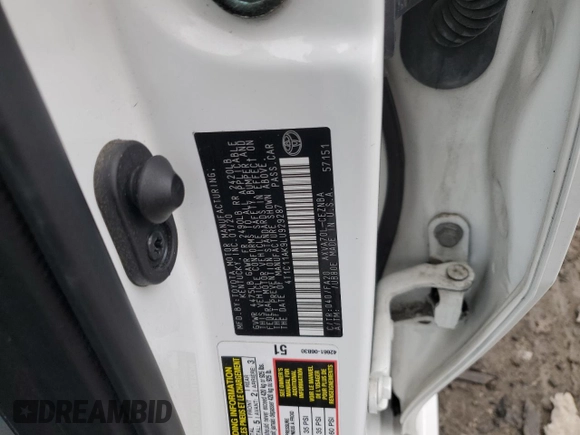 2020 Toyota Camry LE with VIN 4T1C11AK9LU929287, listed as a Copart auction lot 49793705 with 74,452 mi miles and Salvage Title. Bid and sale history available at DreamBid. Image 14.